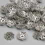 Bead Cap Finding, Diameter 9.5mm+- Hole Diameter 2.5mm+- Silver Metal Colour, Pack 20g+- (~60pcs)