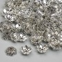 Bead Cap Finding, Silver Metal Colour, Diameter 7mm+- Hole Diameter 1.7mm+- Pack 20g (~110pcs)