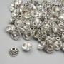 Bead Cap Finding, Silver Metal Colour, Diameter 6.5mm+- Hole Diameter 1.8mm+- Pack 20g (~80pcs)