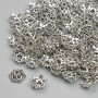 Bead Cap Finding, Silver Metal Colour, Diameter 7mm+- Hole Diameter 1.4mm+- Pack 20g (~130pcs)