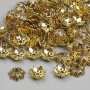 Bead Cap Finding, Gold Metal Colour, Diameter 7.5mm+- Hole Diameter 1.6mm+- Pack 20g (~120pcs)