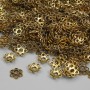 Bead Cap Finding, Gold Metal Colour, Diameter 6mm+- Hole Diameter 1.9mm+- Pack 20g (~355pcs)