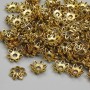 Bead Cap Findings, Gold Metal Colour, Diameter 8mm +/-, Hole Diameter 1.9mm +/-, 20g Pack (~110 pcs)