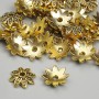Bead Cap Findings, Gold Metal Colour, Diameter 11.5mm +/-, Hole Diameter 2mm +/-, 20g Pack (~45 pcs)
