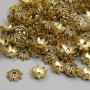 Bead Cap Findings, Gold Metal Colour, Diameter 8mm +/-, Hole Diameter 1.7mm +/-, 20g Pack (~165 pcs)