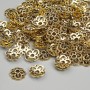 Bead Cap Findings, Gold Metal Colour, Diameter 8mm +/-, Hole Diameter 2mm +/-, 20g Pack (~118 pcs)