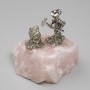 Prospector Figurine Souvenir (Assorted Shapes), Natural Rose Quartz Stone, 50x35mm +/-, Assorted Size