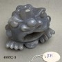 Money Frog Chan Chu Statuette Souvenir, Smoky Agate, 76x65x6450mm +/-, Weight 271g