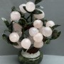Decorative Tree Souvenir with Natural Rose Quartz Stones, 33-37mm +/-, Flexible ~, Length 25cm+
