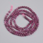 Ruby Beads Faceted Ball 3mm+-, length 39cm+- on a strand