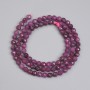 Ruby Beads, faceted round 4mm+/-, length 38cm+/- on a strand