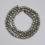 Pyrite beads faceted round bead 3mm+-, length 40cm+- on a thread