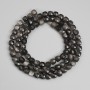 Silver Obsidian Beads, faceted cube 4x4mm+/-, length 39cm+/- on a strand