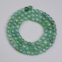 Green Agate Beads, faceted cube 4.5x4.5mm+/-, length 39cm+/- on a strand