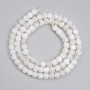 Adularia Beads, faceted cube 4x4mm+/-, length 38cm+/- on a strand