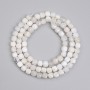 Adularia Beads, faceted cube 4x4mm+/-, length 38cm+/- on a strand