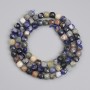Sodalite Beads, Faceted Cube 4.5x4.5mm +-, length 38cm+- on a thread
