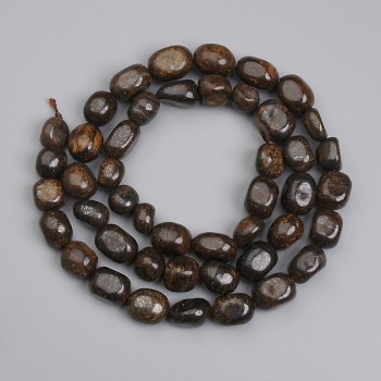 Bronzite Beads, Tumbled 6-11x5.5-7.5mm +-, length 40cm+- on a thread