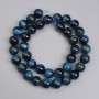 Blue Tiger's Eye Beads, smooth round 10mm +/-, length 38cm+/- on thread