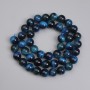 Blue Tiger's Eye Beads, smooth round 8mm +/-, length 38cm+/- on thread