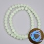 Onyx Blue Glow Beads, smooth round 6mm +/-, length 37cm+/- on fishing line