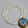 Onyx Blue Glow Beads, smooth round 8mm +/-, length 37cm+/- on fishing line