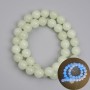 Onyx Blue Glow Beads, smooth round 10mm +/-, length 37cm+/- on fishing line