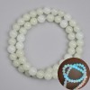 Onyx Turquoise Glow Beads, smooth round 8mm +/-, length 37cm+/- on fishing line