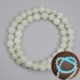 Onyx Turquoise Glow Beads, smooth round 8mm +/-, length 37cm+/- on fishing line