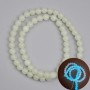 Onyx Turquoise Glow Beads, smooth round 6mm +/-, length 37cm+/- on fishing line