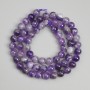 Amethyst Beads, smooth round 6mm +/-, length 38cm+/- on thread