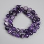 Amethyst Beads, smooth round 10.5mm +/-, length 38cm+/- on thread