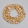 Citrine Beads, faceted 7x6mm +/-, length 37cm+/- on thread