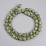 Serpentine Beads, smooth round 8mm +/-, length 39cm+/- on thread