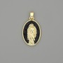 Our Lady Pendant, Enamel, Gold-Tone Metal, diameter 29x18mm+