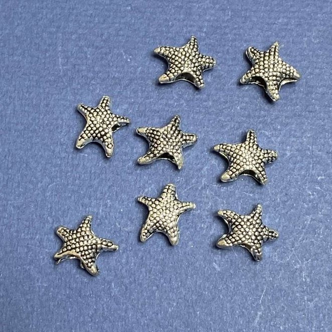 Pandora-Style Charm Bead "Starfish" 14x13mm, 20g Pack ±15pcs