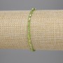 Bracelet Czech Crystal Faceted Cylinder 5x3mm+- Bead 2mm+-, 18cm Length Stretch