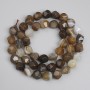 Agate Beads Polyhedron, diameter 8x7mm+/-, length 37cm+/- on a string