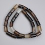 Agate Beads Cylinder, diameter 11.5x8mm+/-, length 39cm+/- on fishing line