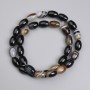 Agate Beads Barrel, diameter 12x8mm+/-, length 39cm+/- on fishing line