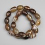 Agate Beads Barrel, diameter 15.5x11mm+/-, length 38cm+/- on fishing line