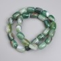 Agate Beads Barrel, diameter 14x10mm+/-, length 38cm+/- on fishing line