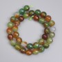 Brazilian Agate Faceted Round Beads, diameter 10mm+/-, length 36cm+/- on thread