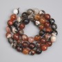 Clearance! Agate Faceted Round Beads, diameter 8mm+/-, length 37cm+/- on thread
