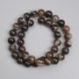 Agate Beads Smooth Round, Diameter 10mm+-, Length 38cm+- on Fishing Line