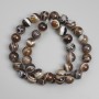 Agate Beads Smooth Round, Diameter 10mm+-, Length 38cm+- on Fishing Line