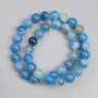 Agate Beads Smooth Round, Diameter 10mm+-, Length 38cm+- on Fishing Line