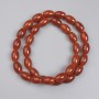 Carnelian Barrel Beads, Diameter 12x8mm+- on Fishing Line, Length 39cm+
