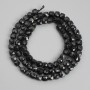 Clearance! Black Tourmaline Beads Faceted Cube, Diameter 4x4mm+- on Thread, Length 39cm+