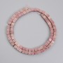 Rhodonite Beads Cube, 4.5×4.5mm, on thread, length 38cm+